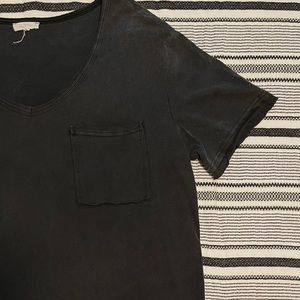 Distressed Oversized V-Neck Tee